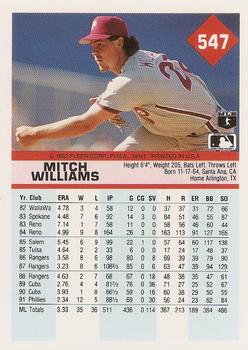 Mitch Williams  baseball card collectible - Main Image 2