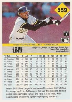 Jose Lind  baseball card collectible - Main Image 2