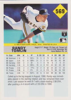 Randy Tomlin  baseball card collectible - Main Image 2