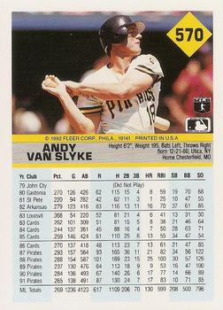Andy Van Slyke  baseball card collectible - Main Image 2