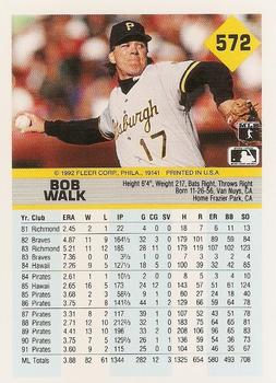 Bob Walk  baseball card collectible - Main Image 2