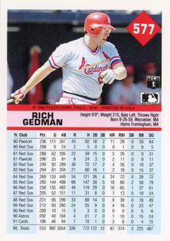 Rich Gedman  baseball card collectible - Main Image 2