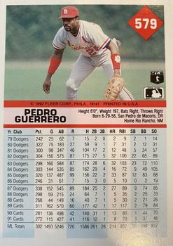 Pedro Guerrero  baseball card collectible - Main Image 2