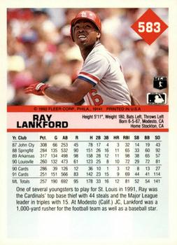 Ray Lankford  baseball card collectible - Main Image 2