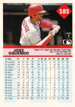Jose Oquendo  baseball card collectible - Main Image 2