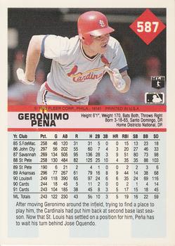 Geronimo Pena  baseball card collectible - Main Image 2