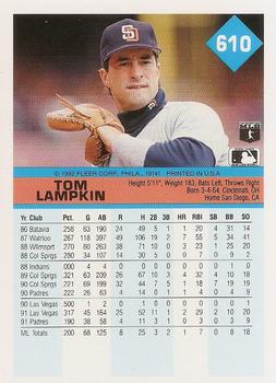 Tom Lampkin  baseball card collectible - Main Image 2