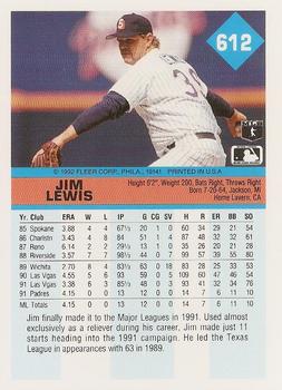 Jim Lewis  baseball card collectible - Main Image 2