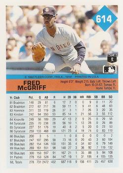 Fred McGriff  baseball card collectible - Main Image 2