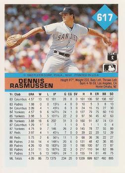 Dennis Rasmussen  baseball card collectible - Main Image 2