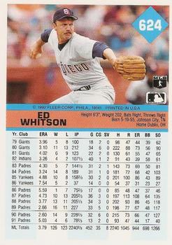 Ed Whitson  baseball card collectible - Main Image 2
