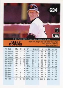 Kelly Downs  baseball card collectible - Main Image 2