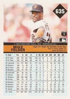 Mike Felder  baseball card collectible - Main Image 2