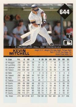 Kevin Mitchell  baseball card collectible - Main Image 2