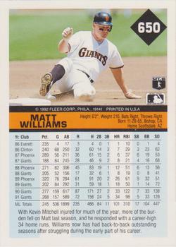 Matt Williams  baseball card collectible - Main Image 2