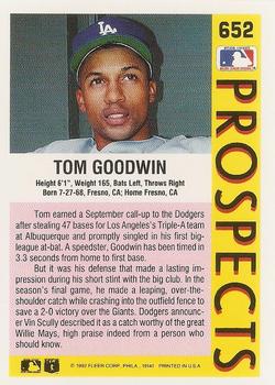 Tom Goodwin  baseball card collectible - Main Image 2