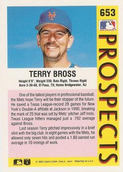 Terry Bross  baseball card collectible - Main Image 2