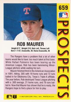 Rob Maurer  baseball card collectible - Main Image 2