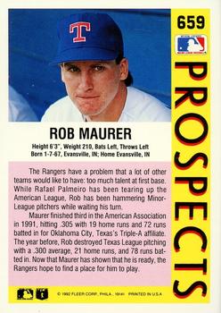 Rob Maurer  baseball card collectible - Main Image 2