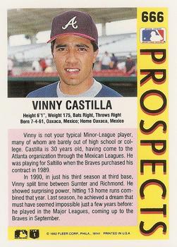 Vinny Castilla  baseball card collectible - Main Image 2