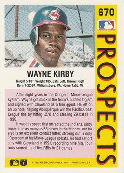 Wayne Kirby  baseball card collectible - Main Image 2