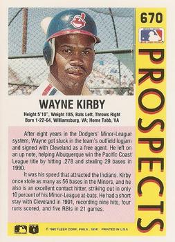Wayne Kirby  baseball card collectible - Main Image 2