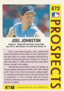 Joel Johnston  baseball card collectible - Main Image 2