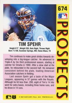 Tim Spehr  baseball card collectible - Main Image 2