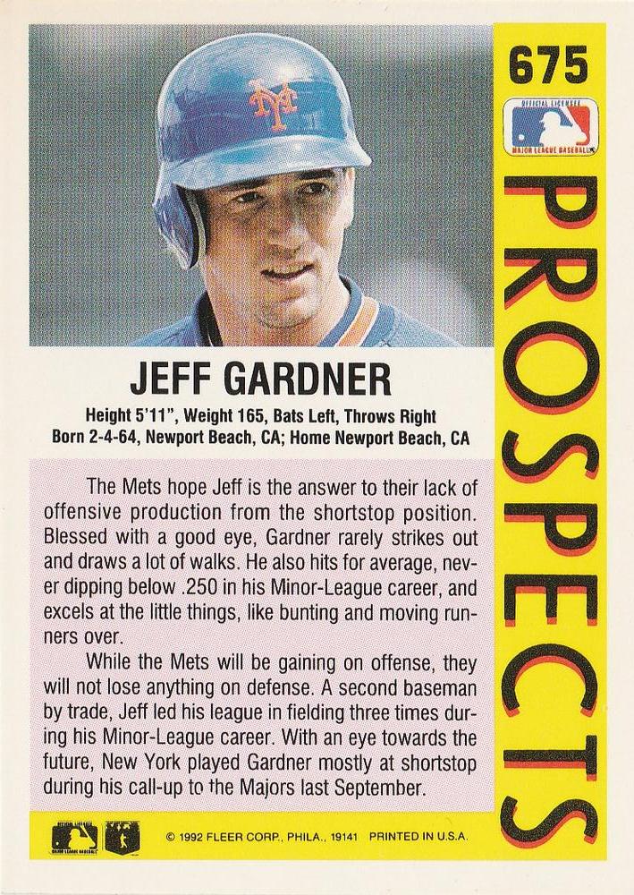 Jeff Gardner  baseball card collectible - Main Image 2