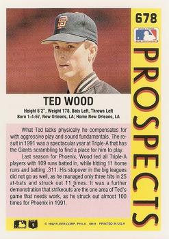 Ted Wood  baseball card collectible - Main Image 2
