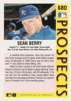 Sean Berry  baseball card collectible - Main Image 2