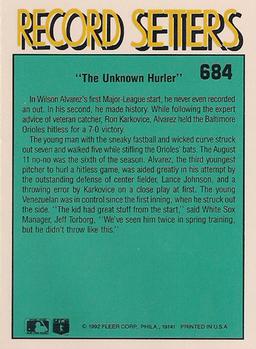 Wilson Alvarez  baseball card collectible - Main Image 2