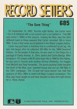 Joe Carter  baseball card collectible - Main Image 2