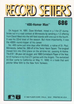 Dave Winfield  baseball card collectible - Main Image 2