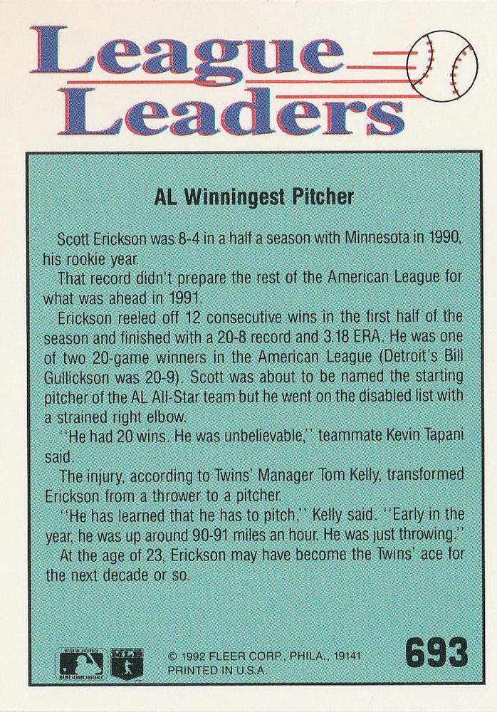 Scott Erickson  baseball card collectible - Main Image 2