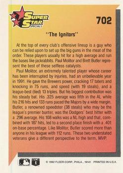 The Ignitors (Paul Molitor / Brett Butler)  baseball card collectible - Main Image 2