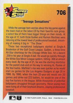 Teenage Sensations (Ramon Martinez / Ozzie Guillen)  baseball card collectible - Main Image 2