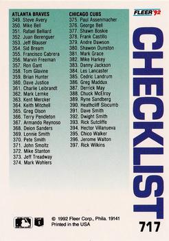 Checklist: Rangers / Blue Jays / Braves / Cubs  baseball card collectible - Main Image 2