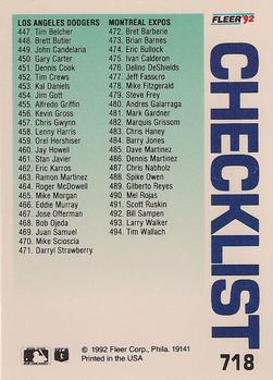 Checklist: Reds / Astros / Dodgers / Expos  baseball card collectible - Main Image 2