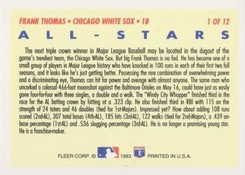 Frank Thomas  baseball card collectible - Main Image 2