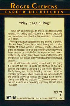 Roger Clemens  baseball card collectible - Main Image 2