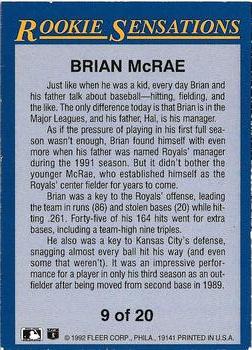 Brian McRae  baseball card collectible - Main Image 2