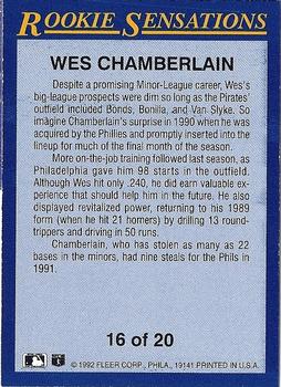 Wes Chamberlain  baseball card collectible - Main Image 2