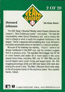 Howard Johnson  baseball card collectible - Main Image 2
