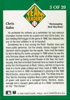 Chris Sabo  baseball card collectible - Main Image 2
