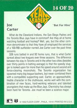 Joe Carter  baseball card collectible - Main Image 2