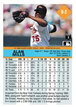 Alan Mills  baseball card collectible - Main Image 2