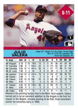Julio Valera  baseball card collectible - Main Image 2