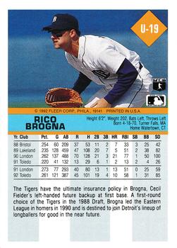Rico Brogna  baseball card collectible - Main Image 2