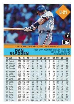 Dan Gladden  baseball card collectible - Main Image 2